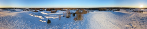 Kernavės apylinkės (Pogulianka) nuo priešgaisrinio bokšto žiemą